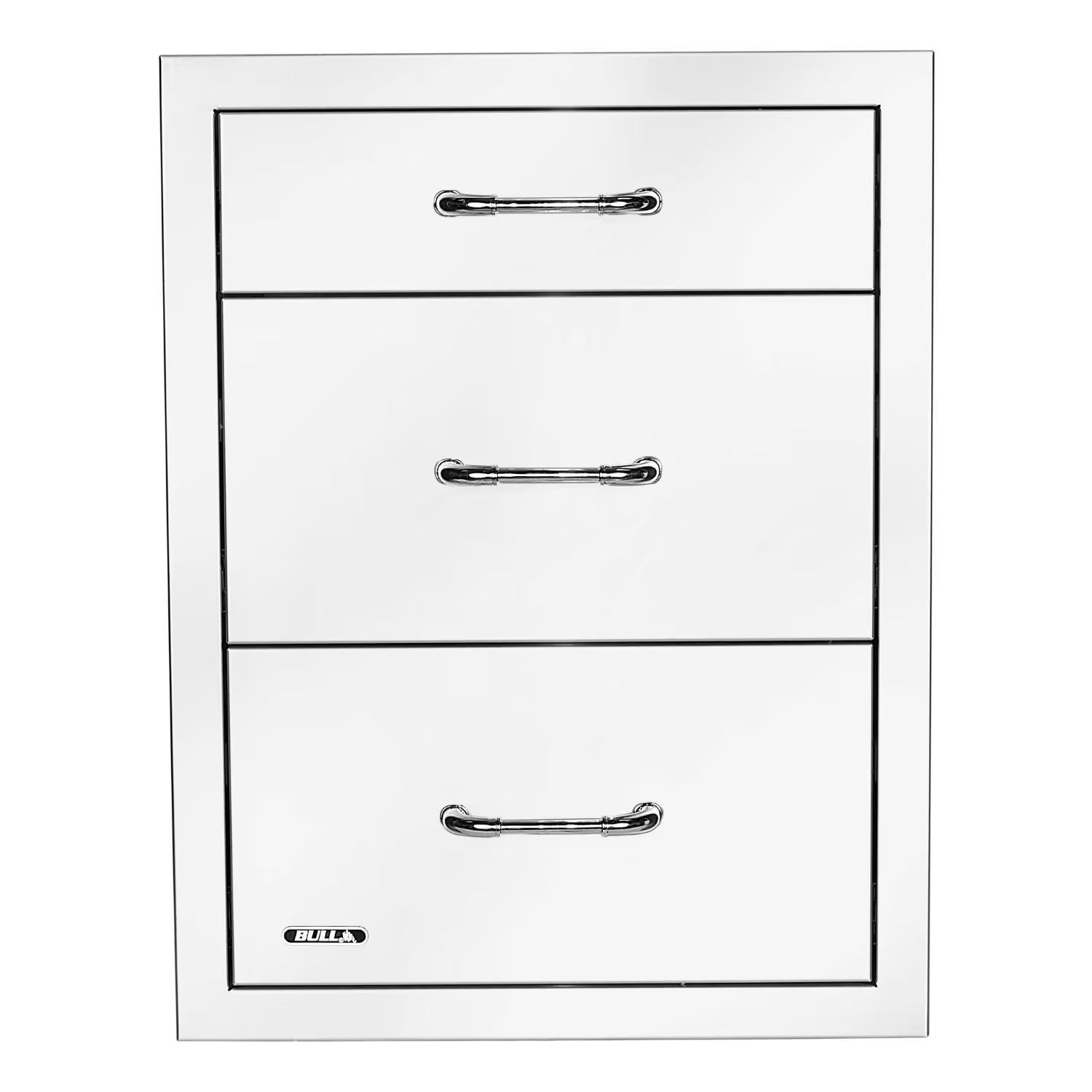 Bull 21-Inch Stainless Steel Triple Access Drawer